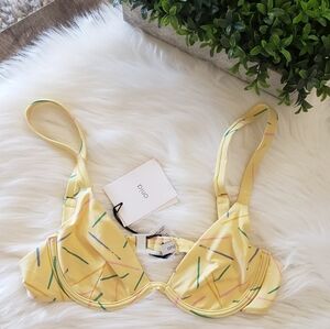 NEW Onia Anna Bikini Top Yellow Dash Honey